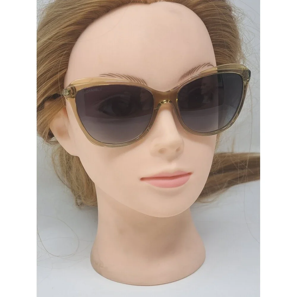 CHANEL Women's Sunglasses Italy Cateye Dark Tint 5384 1628/S6 55-16-140
